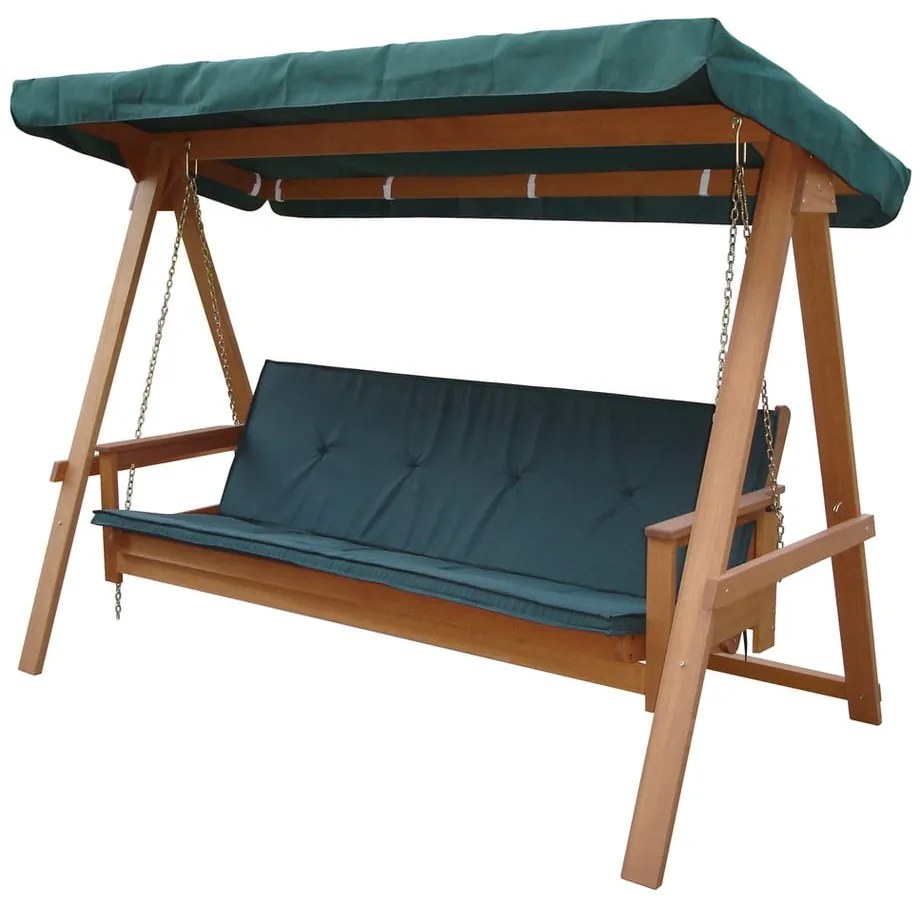 Зелена дървена градинска люлка Vegas Lux - Rojaplast