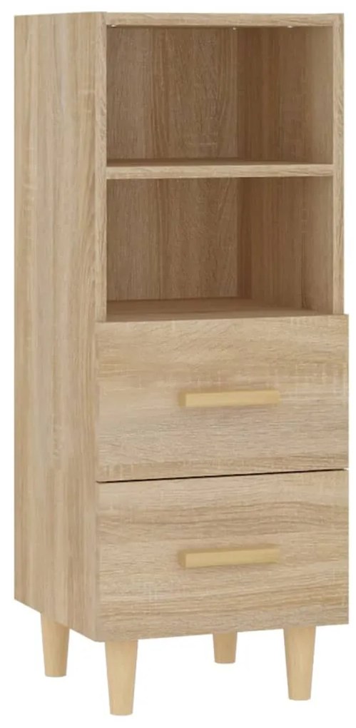 812360 vidaXL Сайдборд, дъб сонома, 34,5x34x90 см, инженерно дърво