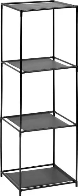 Рафт 5five Mix'n Modul, 3 отделения и 3 кутии за съхранение, 34 x 34 x 99 cm, Черен