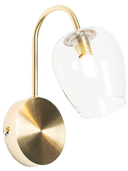 Класически златен аплик със стъкло - Elien