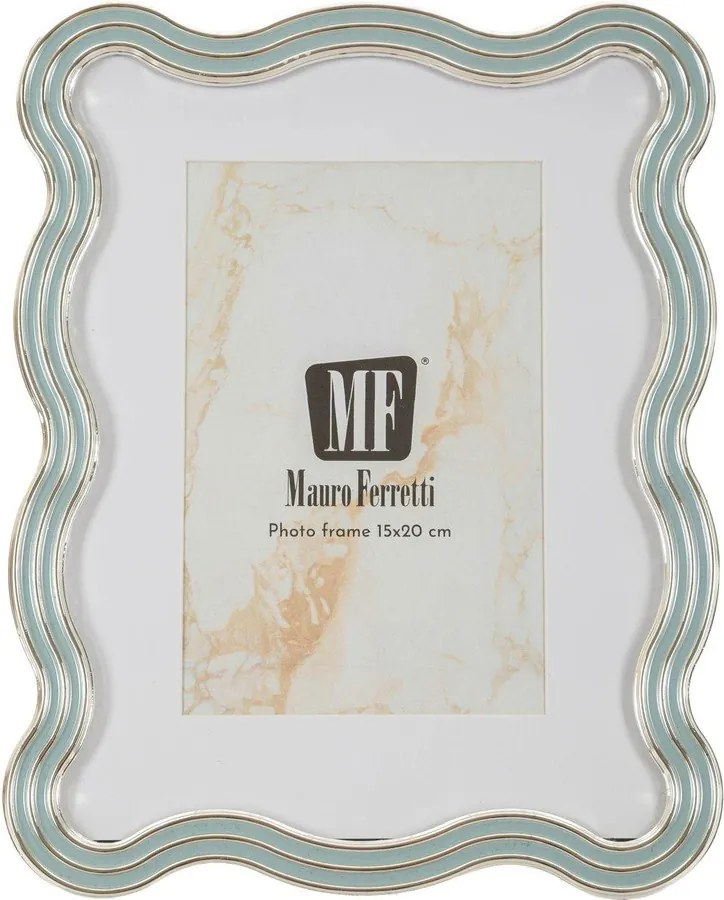 Светлосиньо-сребриста метална стояща рамка 17,5x22,5 cm Elizabeth – Mauro Ferretti