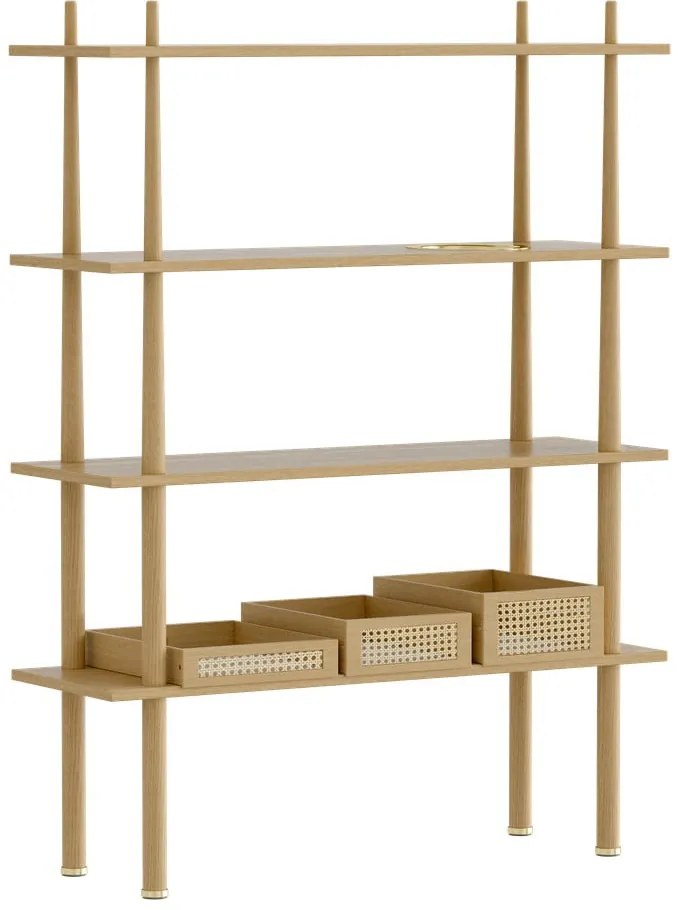 Модулна система от рафтове в дъбов декор в естествен цвят 110x148 cm Stories - UMAGE