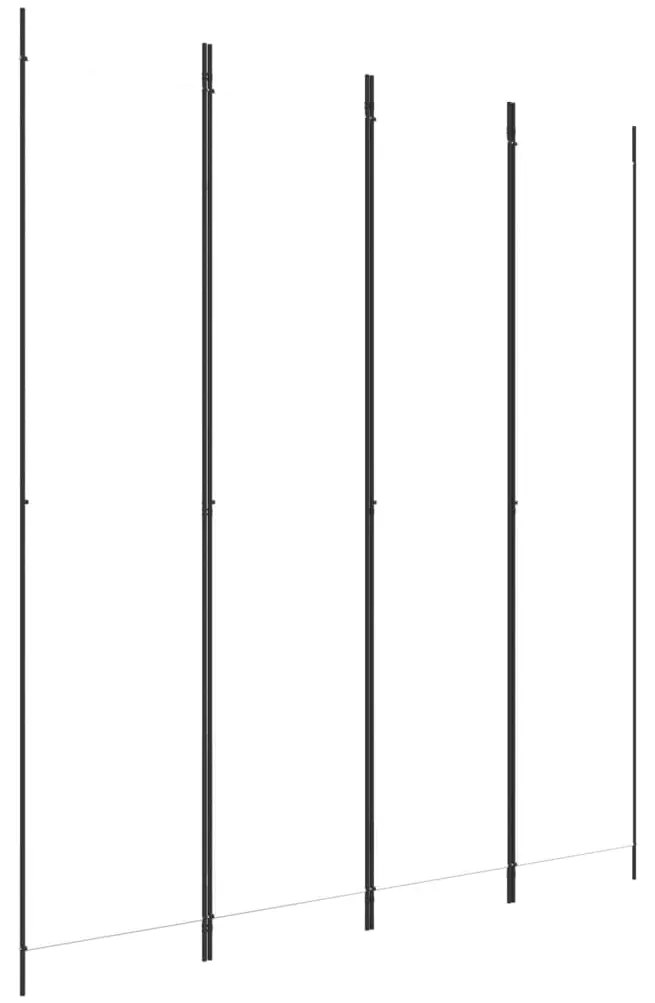 350198 vidaXL Параван за стая, 4 панела, бял, 200x220 см, текстил