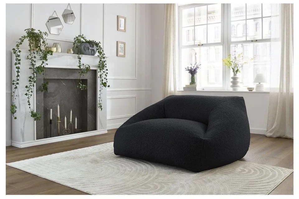 Черен пуф Lilibet – Bobochic Paris