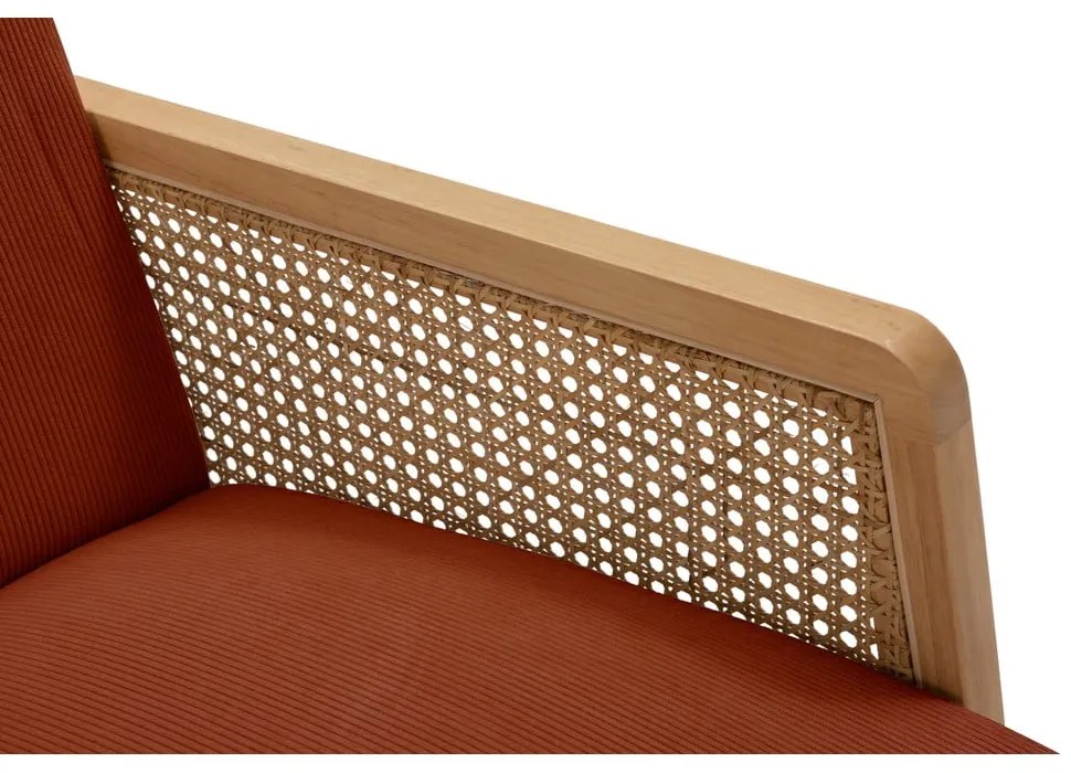 Велурено кресло в цвят тухла Debra - Marckeric