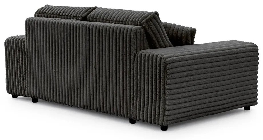 Тъмносив диван от рипсено кадифе 178 cm Justin – Ropez