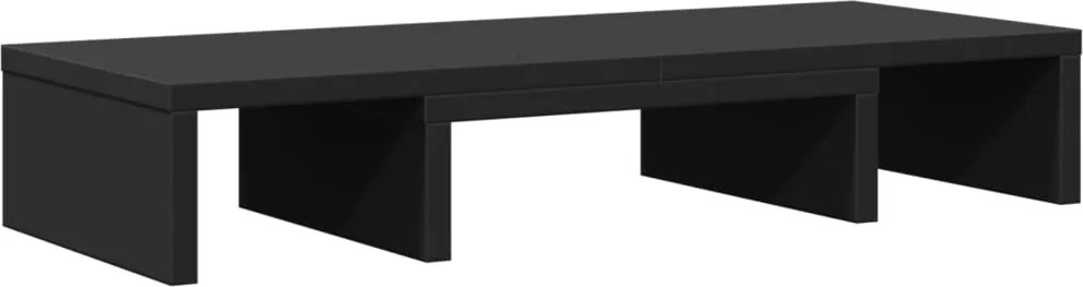 Регулируема поставка за монитор, черна, 60x24x10,5 см