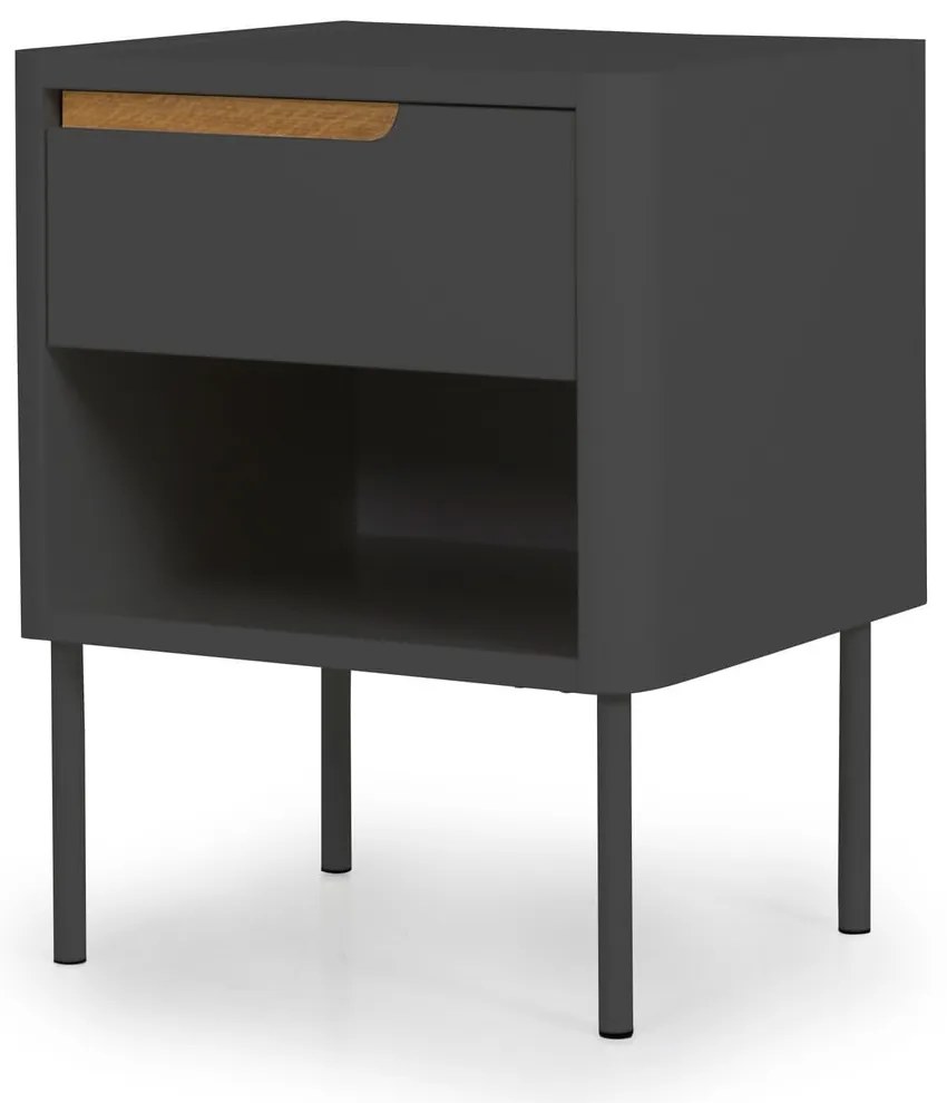 Антрацитно сиво нощно шкафче Switch - Tenzo