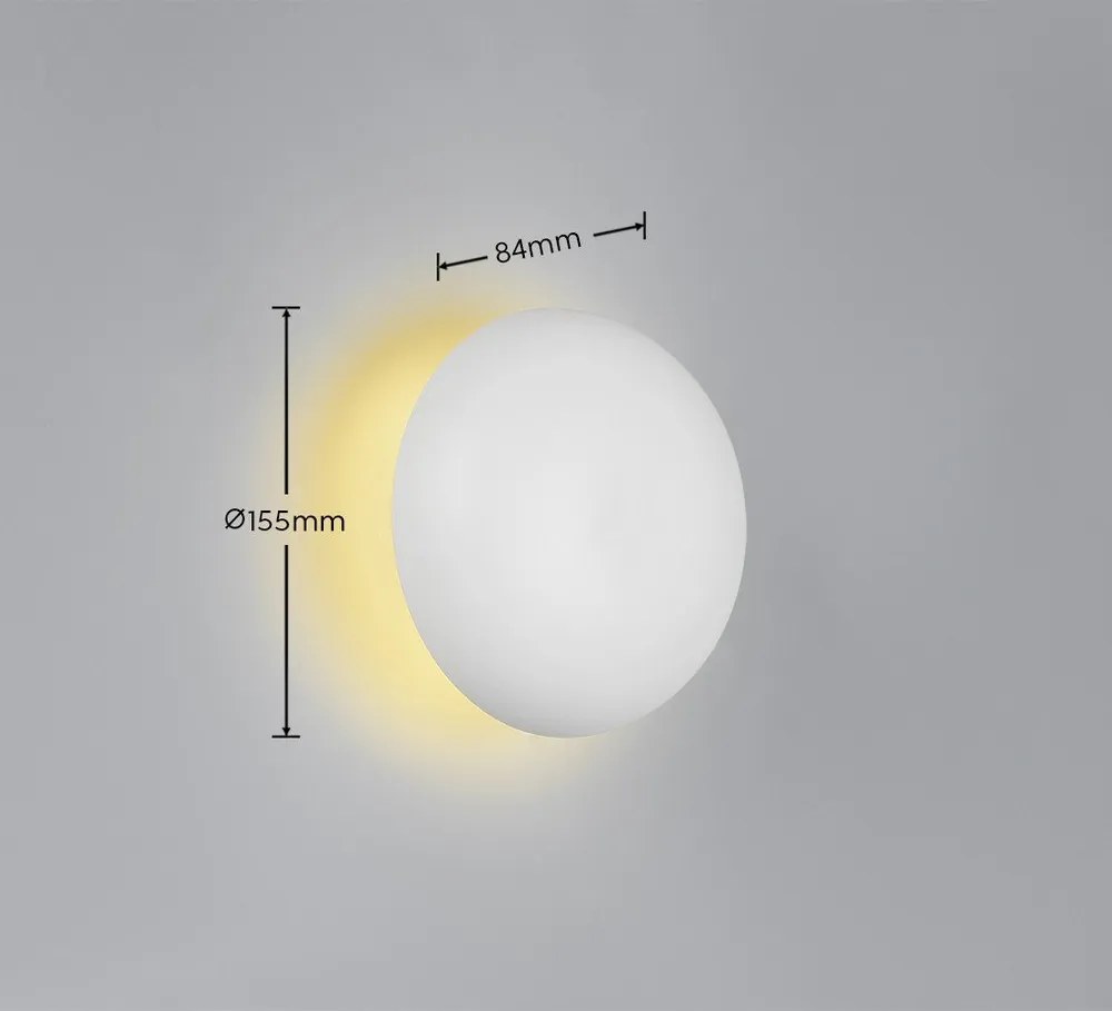 LED стенна лампа с USB в матово бял цвят Davey – Reality