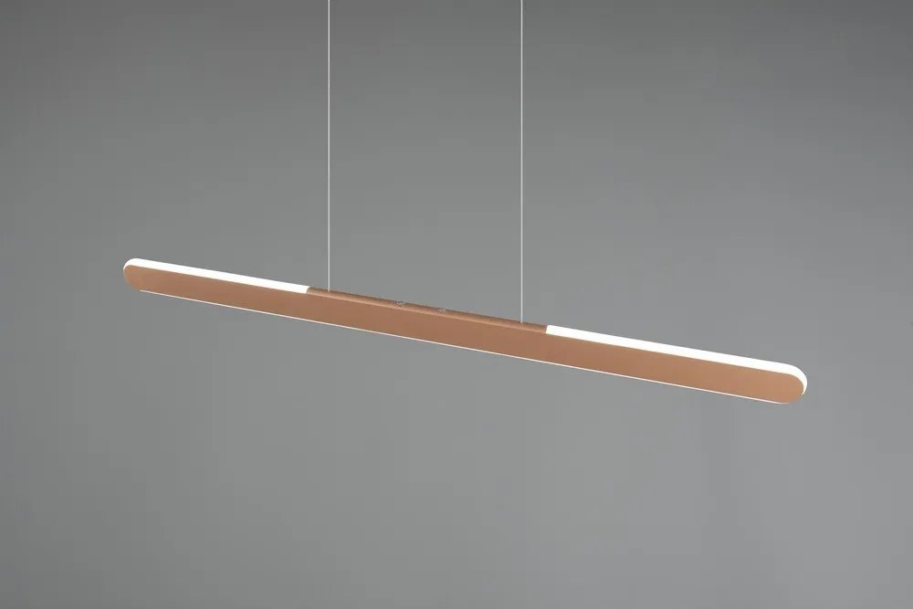 Кафяво LED висящо осветително тяло Helios - Trio