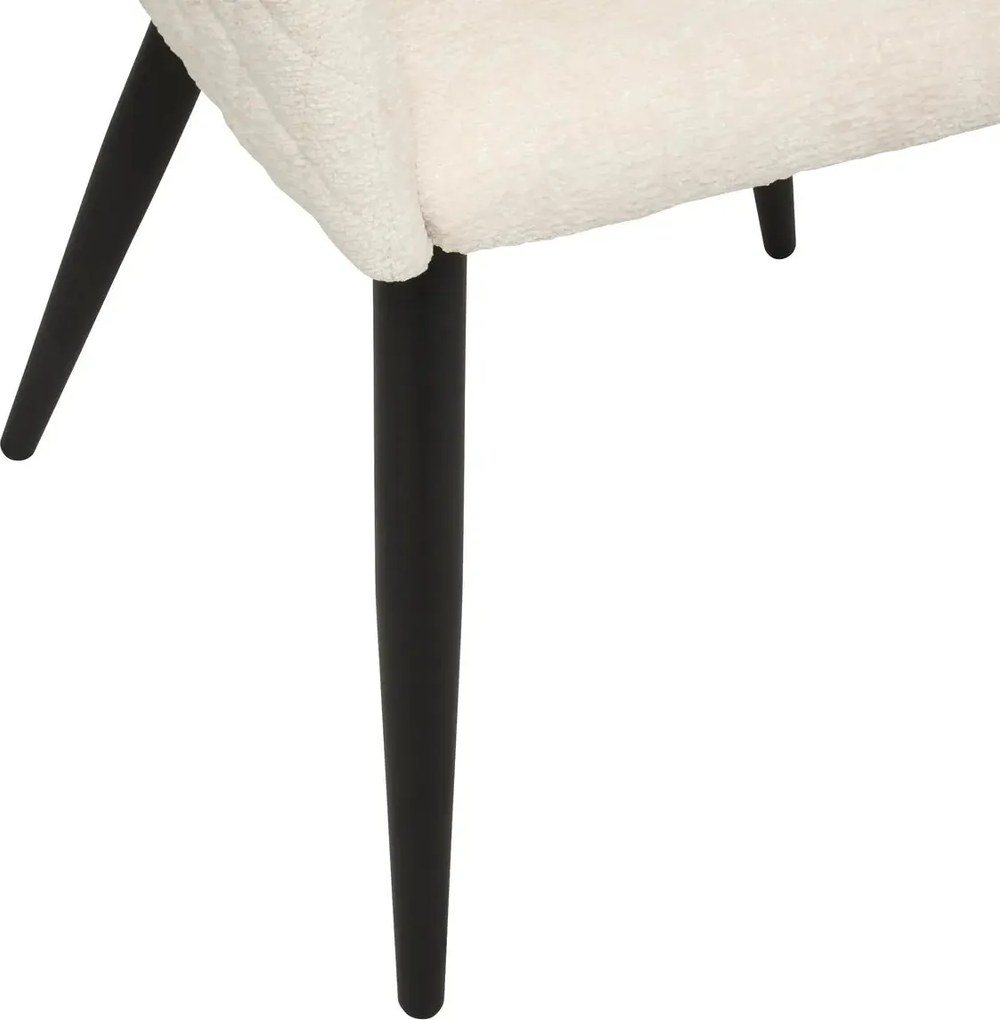 Трапезен стол с подлакътници atmosphera Marlo, Шенил - Слонова кост