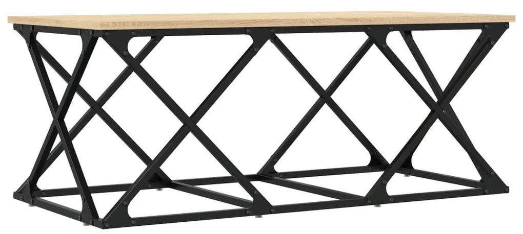 835360 vidaXL Кафе маса, дъб сонома, 100x49x40 см, инженерно дърво