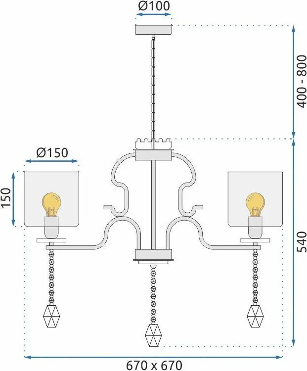 Пендел Cristal APP958-5CP