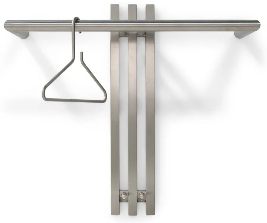 Метална стенна закачалка в сребрист цвят 65 cm Senza – Spinder Design