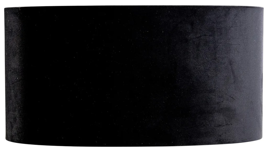Кадифена абажура черна овална 50/33/25