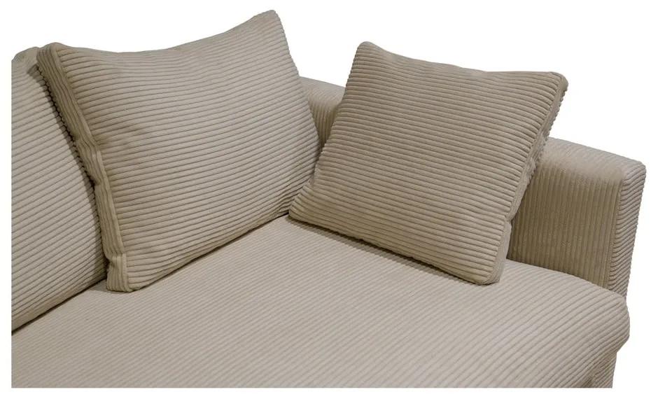 Бежов велурен диван 266 cm Comfy - Scandic