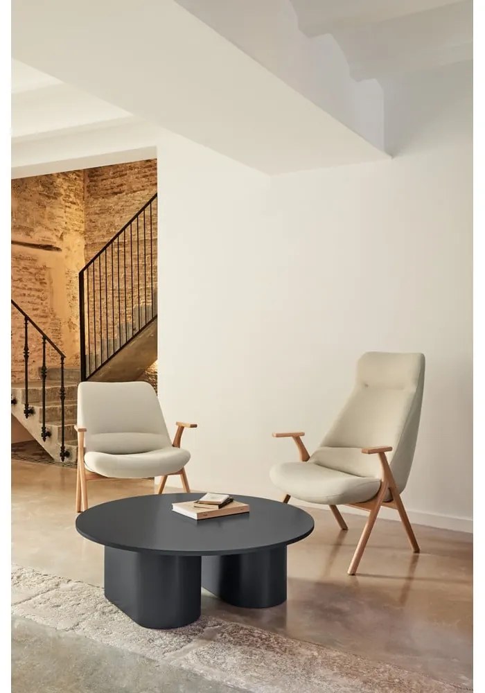 Антрацитна масичка за кафе 110x111 cm Totem – Teulat