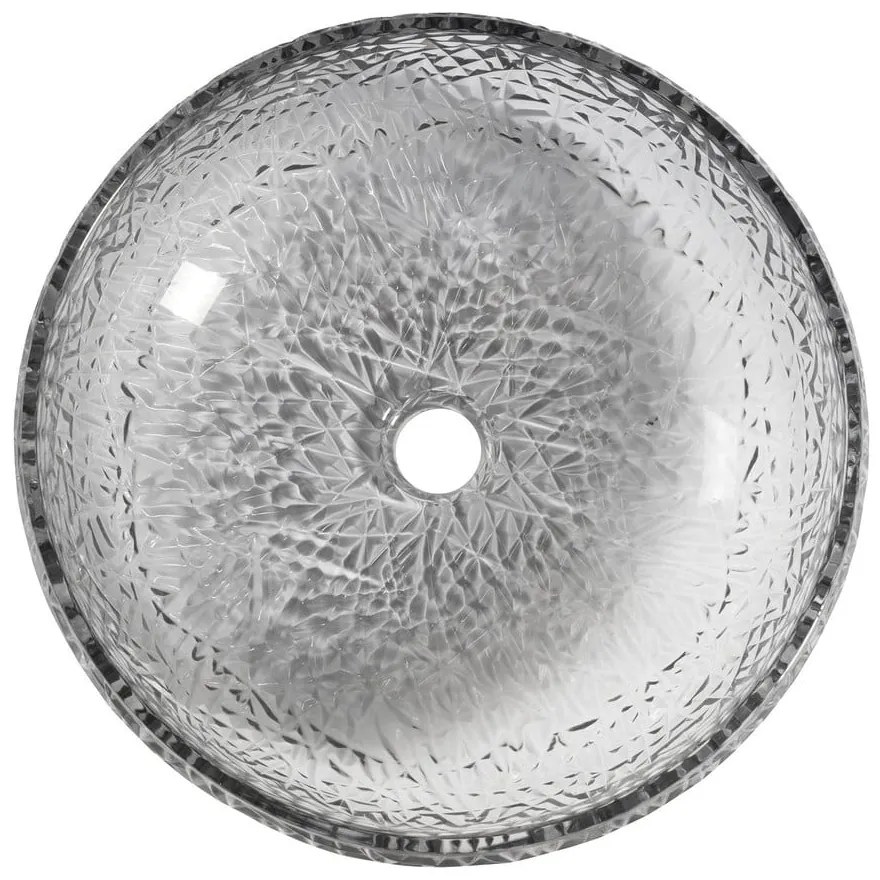 Черна стъклена кръгла мивка ø 42 cm Gaviota – Sapho