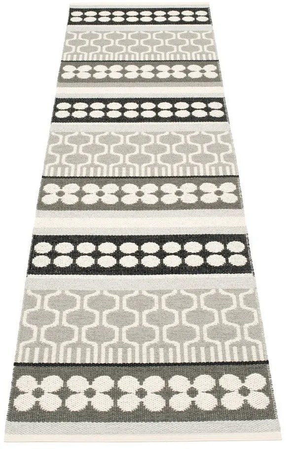 Сива и кремава пътека за открито и закрито 70x270 cm Asta Warm Grey – Pappelina