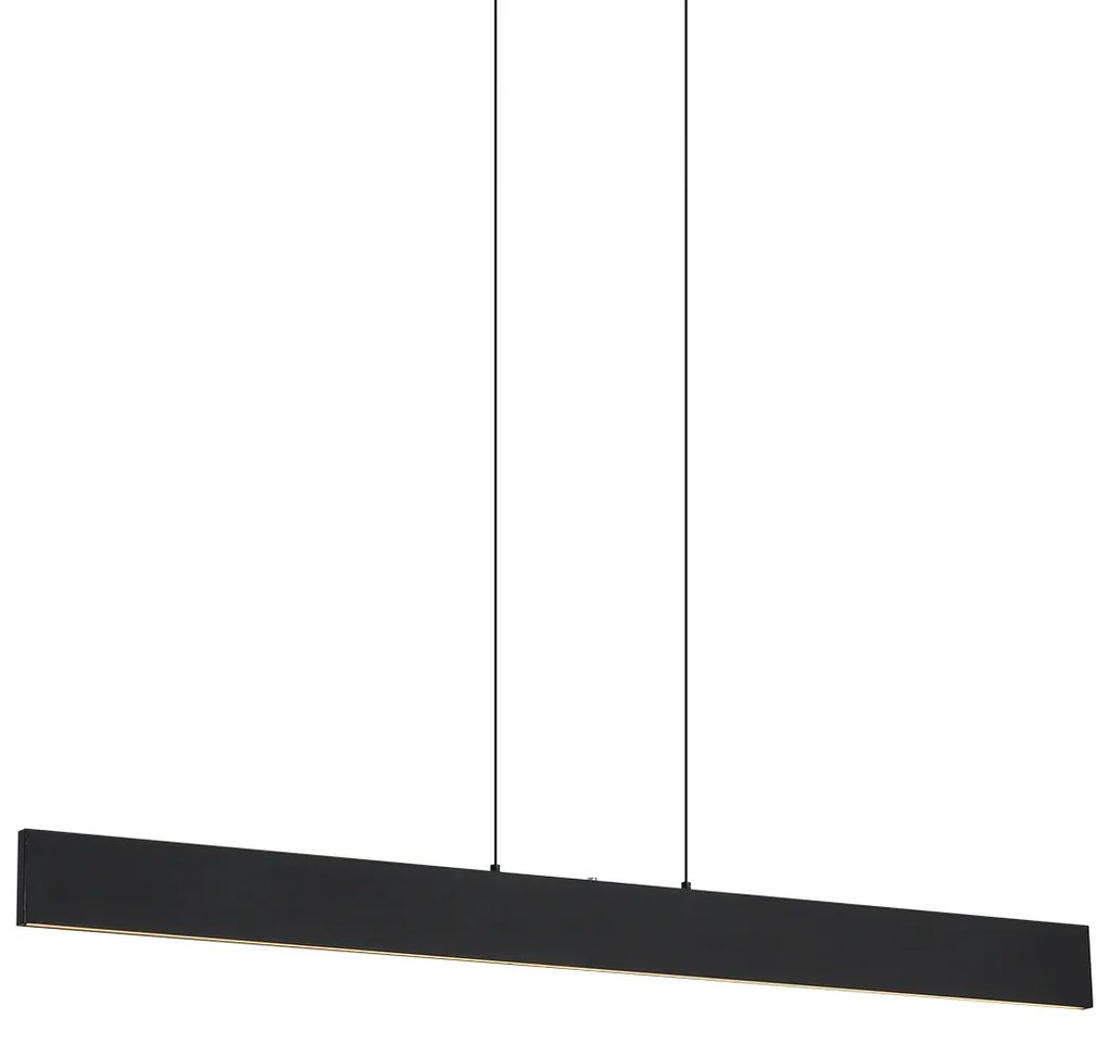Модерен висящ лампион черен вкл. LED 3-степенно димируем Easylift - Straight