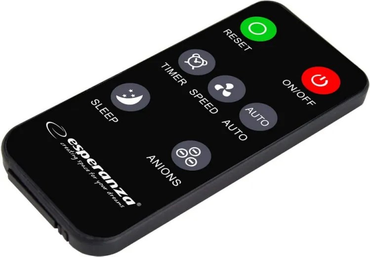 Пречиствател за въздух Esperanza EHP003, 43W, 50 м2, 190 м³/ч, 3 режима, 3 скорости, LCD, HEPA, Touch, Дистанционно, Бял