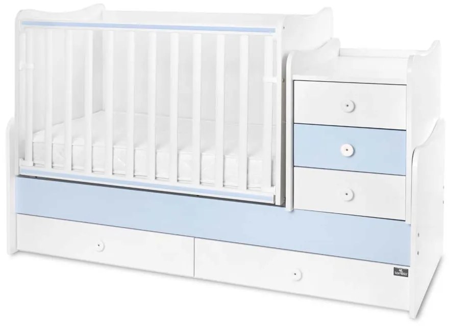 MAXI PLUS NEW БЕБЕШКО ТРАНСФОРМИРАЩО СЕ ЛЕГЛО БЯЛО/BABY BLUE 70/160 СМ