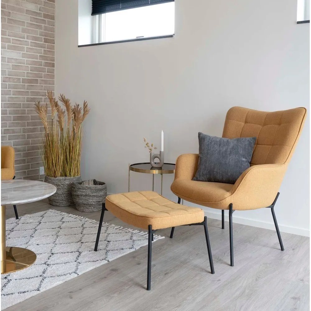 Кръгла масичка за кафе в златисто ø 48 cm Venezia - House Nordic