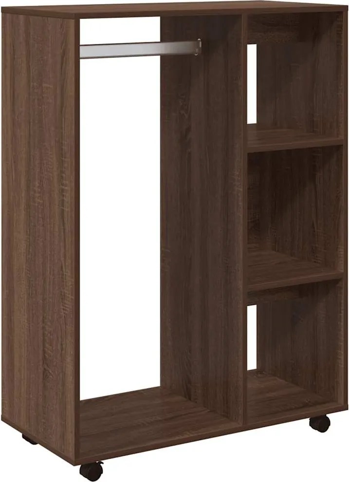815980 vidaXL Гардероб, кафяв дъб, 80x40x110 см, инженерно дърво