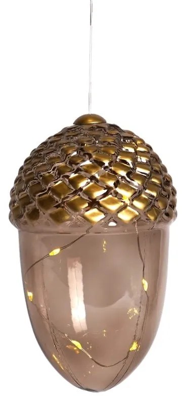 Кафява висяща коледна светлинна украса ø 8 cm Celina – Sirius