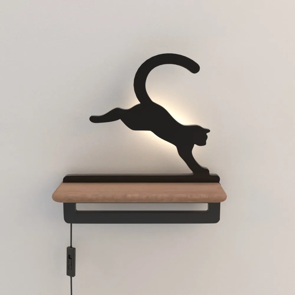 Черно детско осветително тяло Cat - Candellux Lighting