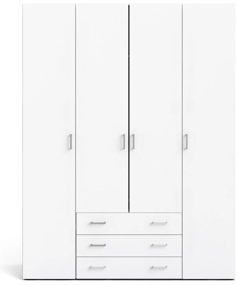 Бял гардероб 154x200 cm Space – Tvilum