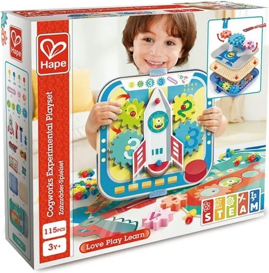 Hape - Комплект за игра, Експерименти с колела, 115 части