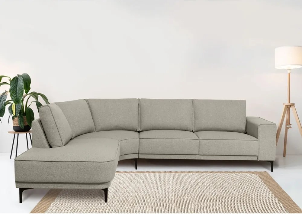 Светлосив ъглов диван (ляв ъгъл) Copenhagen – Scandic