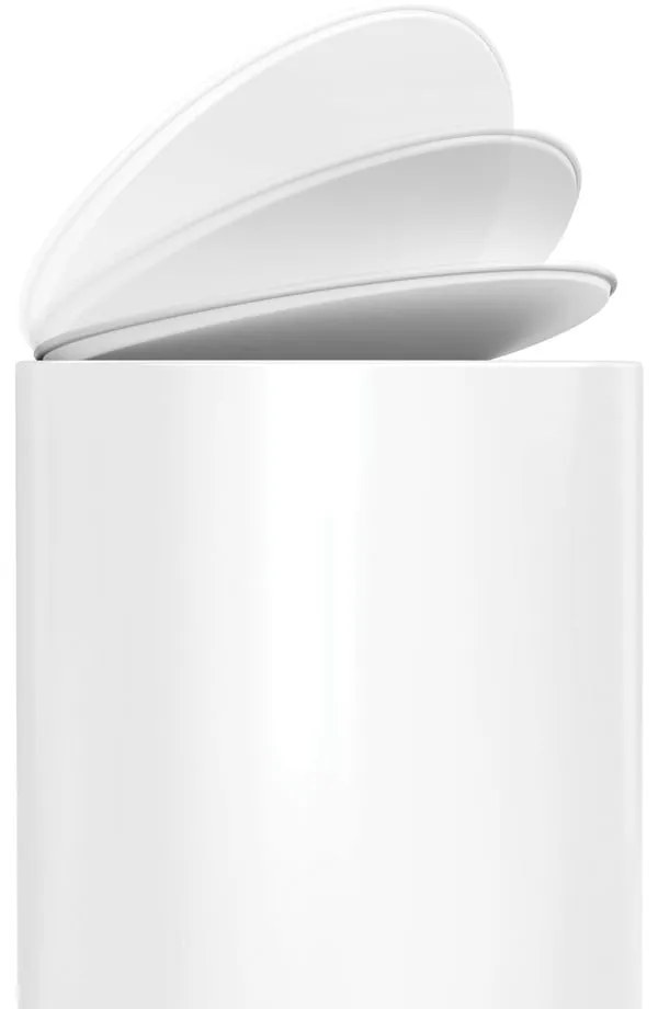 Бяло метално кошче за боклук с педал 6 l – simplehuman