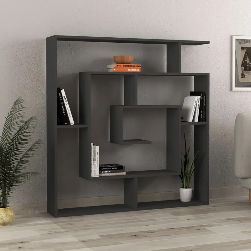 Библиотека Labirent TopMebel от меламин в антрацит 125x22x129cm