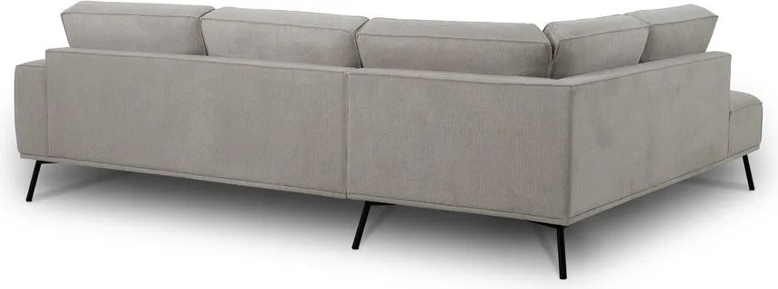 Сиво-бежов шенилов ъглов диван (ляв ъгъл/L форма) Amsterdam – Scandic