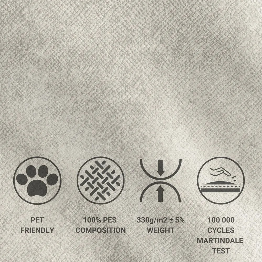 Кремаво тапицирано двойно легло с място за съхранение с включена подматрачна рамка 160x200 cm Shell – Maison de Rêve