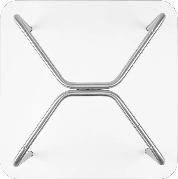 Масичка за кафе със стъклен плот в сребрист цвят 60x80 cm Uku – noo.ma