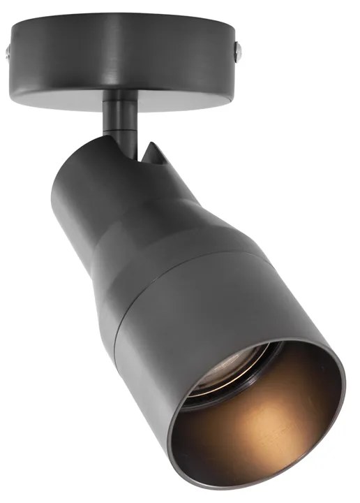 Модерен таванен прожектор тъмно сив GU10 50mm кръгъл - Stanley