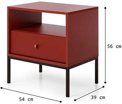 Помощна масичка Triplo-Bordeaux