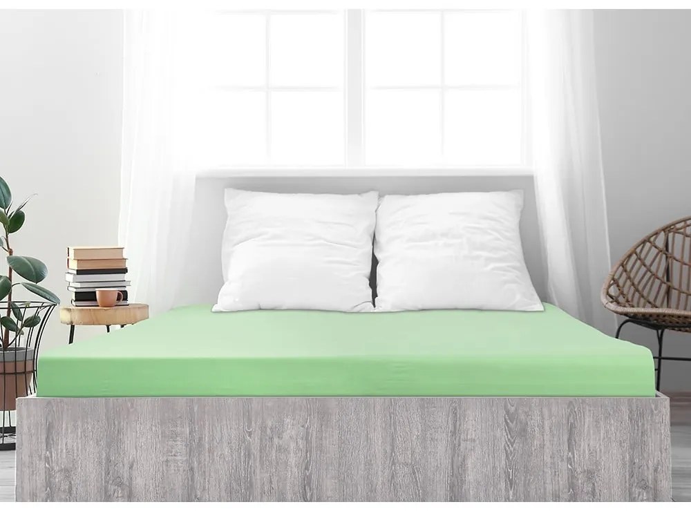 Светлозелен чаршаф 90x200 cm - B.E.S.