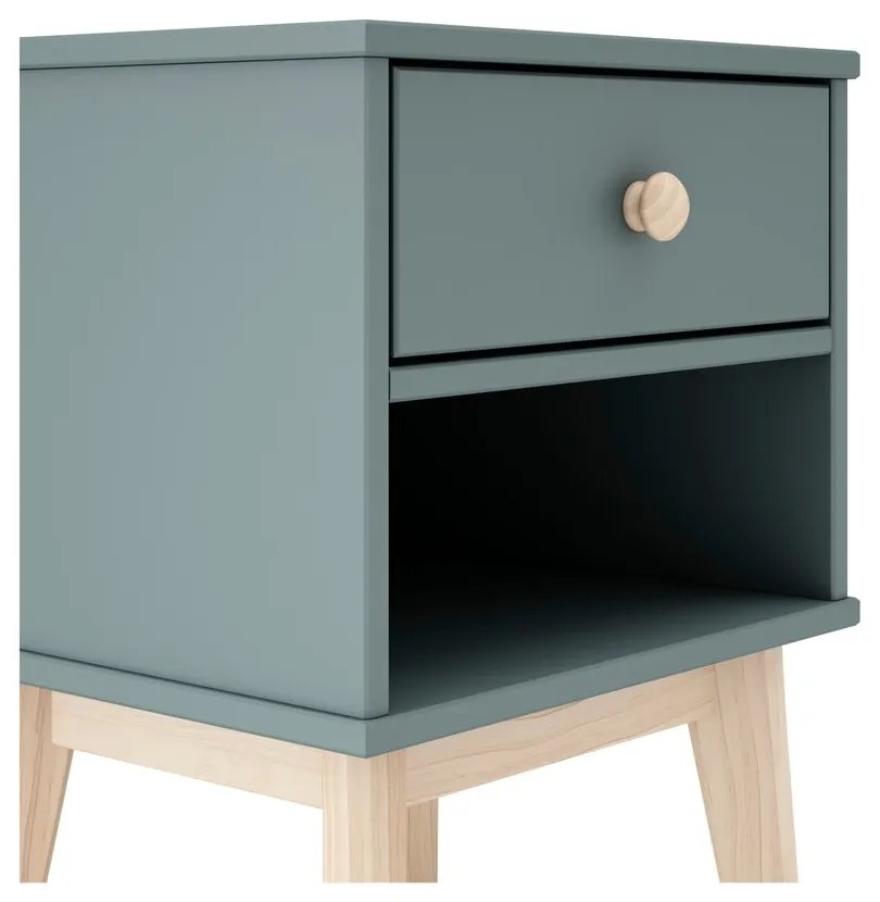 Детско нощно шкафче сиво-зелено Esteban – Marckeric