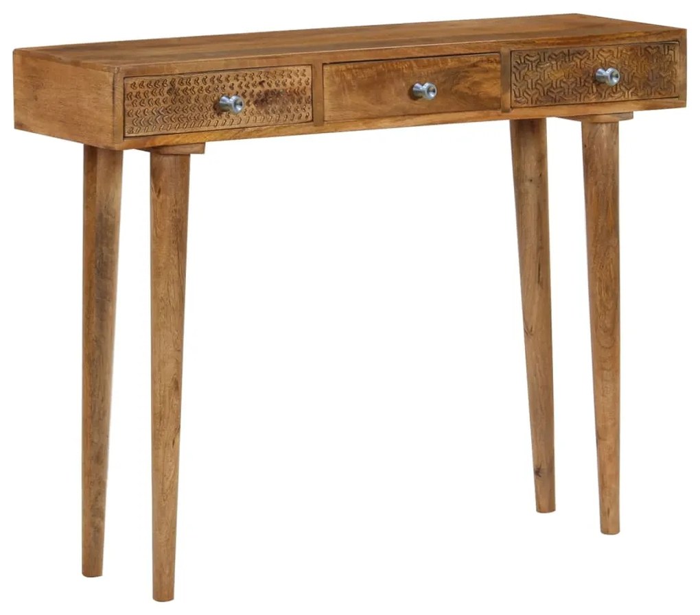 246976 vidaXL Конзолна маса, мангово дърво масив, 102x30x79 cм