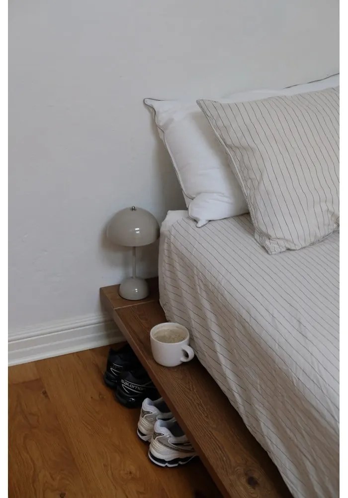 Кафяво двойно легло от борова дървесина с решетка 140x200 cm Japan - Karup Design