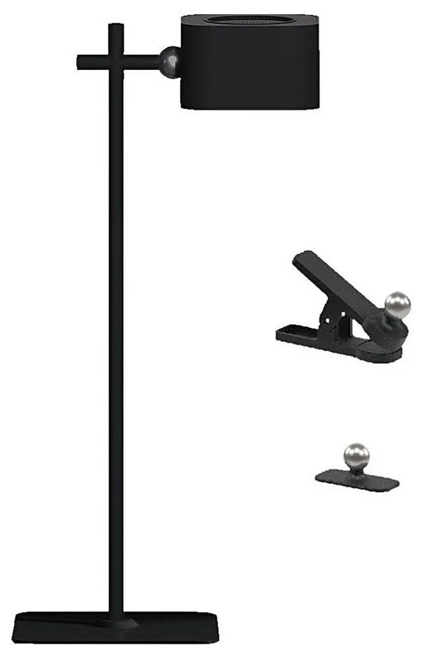 LED регулируема магнитна настолна лампа 4в1 LED/3W/5V 3000-6000K 1800 mAh черна