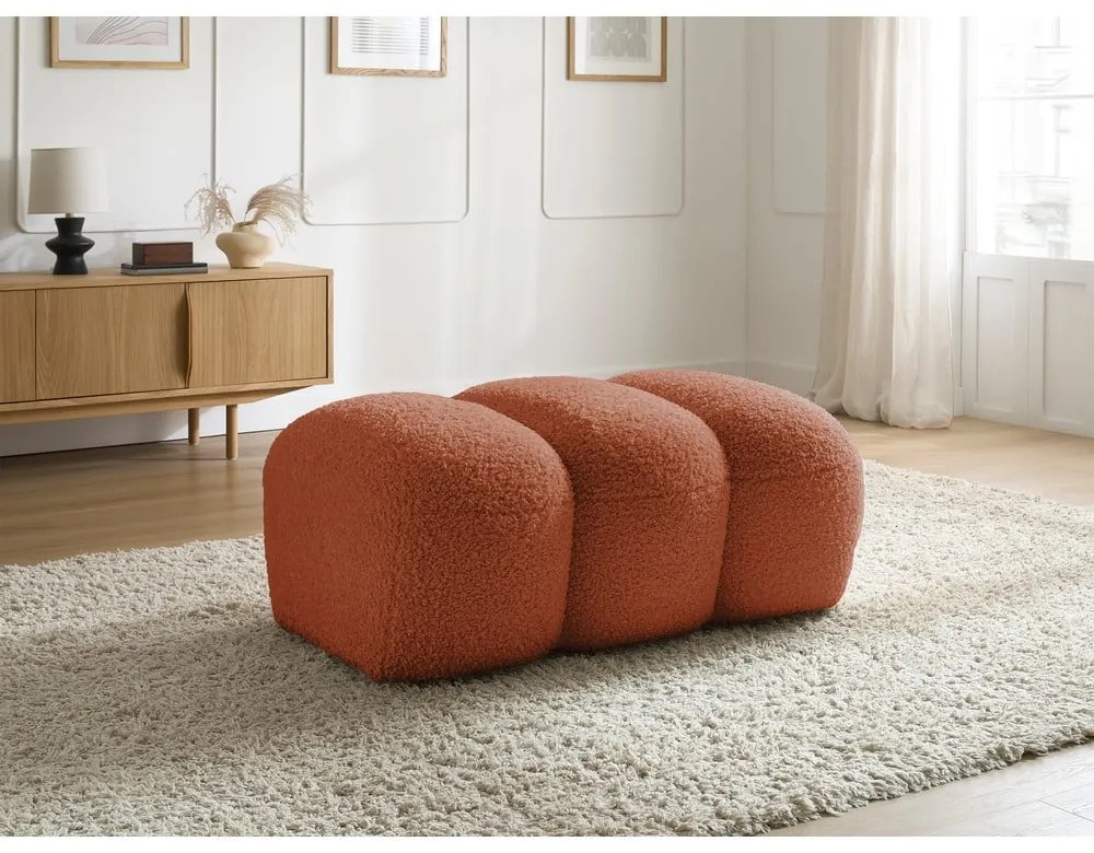 Табуретка от прежда с примки от букле в тухлен цвят Hippolyte – Bobochic Paris