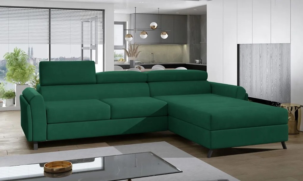 Ъглов диван Marietta-Green-Right