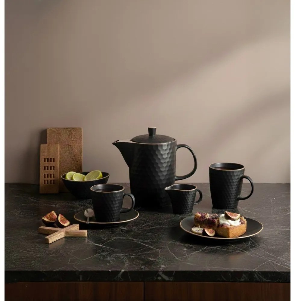 Черна керамична кана за мляко 100 ml Tea Time – Orion