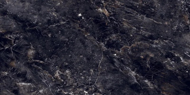 Mexen Rokocha Black глазирани рект. G1, подово-стенна плочка 120 x 60 см, висок блясък - TL205-120-060-01