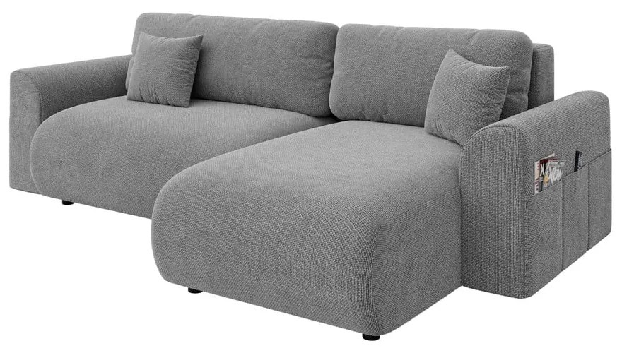 Сив разтегателен ъглов диван (променлив) Lorine – Ropez